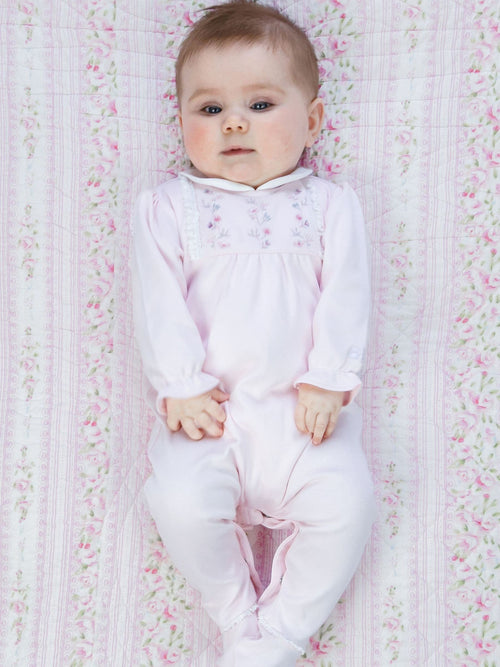 Dsiney Kidz - Emile Et Rose Pink Madeleine - All-In-One With Embroidered Yoke, Lace Trim & Collar image 1