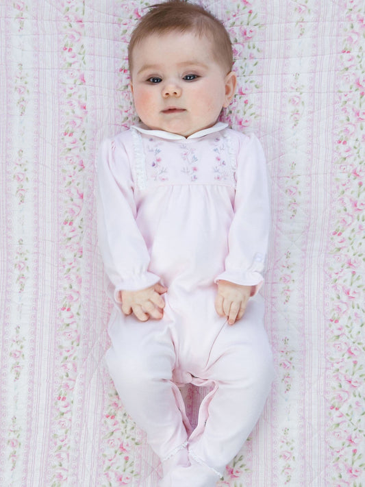 Dsiney Kidz - Emile Et Rose Pink Madeleine - All-In-One With Embroidered Yoke, Lace Trim & Collar image 1