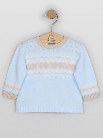 Dsiney Kidz - Emile Et Rose Blue Martin - Jumper With Fairisle Design & Soft Cotton Trousers image 3