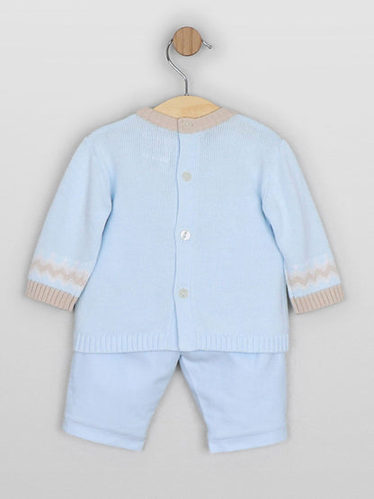 Dsiney Kidz - Emile Et Rose Blue Martin - Jumper With Fairisle Design & Soft Cotton Trousers image 4