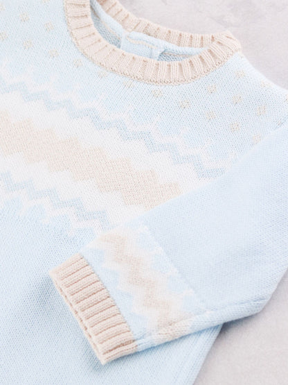 Dsiney Kidz - Emile Et Rose Blue Martin - Jumper With Fairisle Design & Soft Cotton Trousers image 6