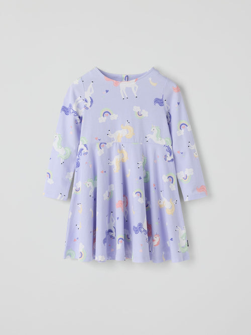 Dsiney Kidz - Polarn O. Pyret Purple Twirl Unicorn Dress image 1