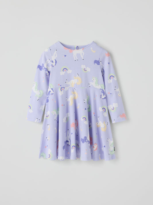 Dsiney Kidz - Polarn O. Pyret Purple Twirl Unicorn Dress image 1