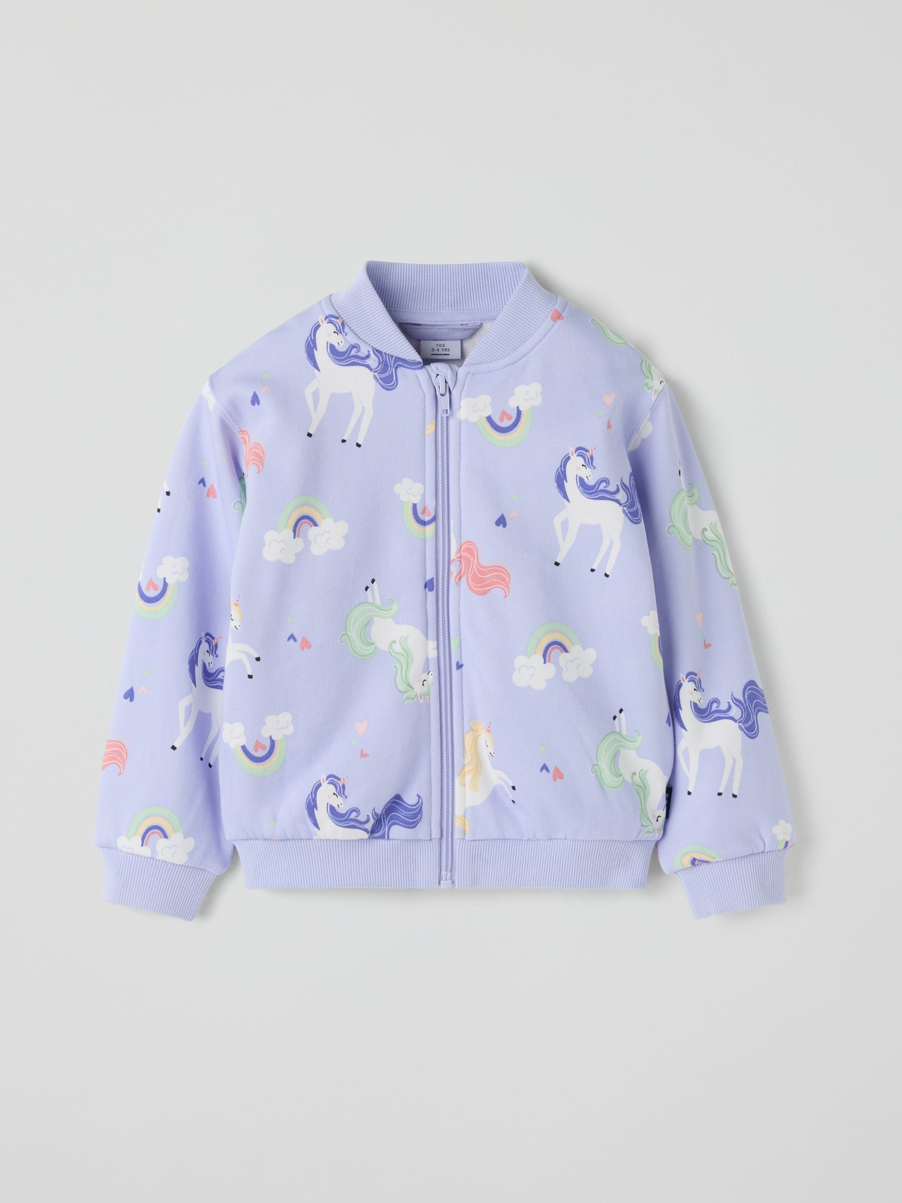 Dsiney Kidz - Polarn O. Pyret Purple Long Sleeve Unicorn Top image 1