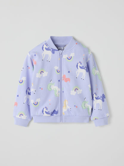 Dsiney Kidz - Polarn O. Pyret Purple Long Sleeve Unicorn Top image 1