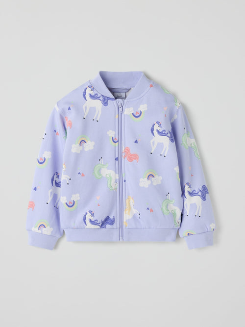 Dsiney Kidz - Polarn O. Pyret Purple Long Sleeve Unicorn Top image 1