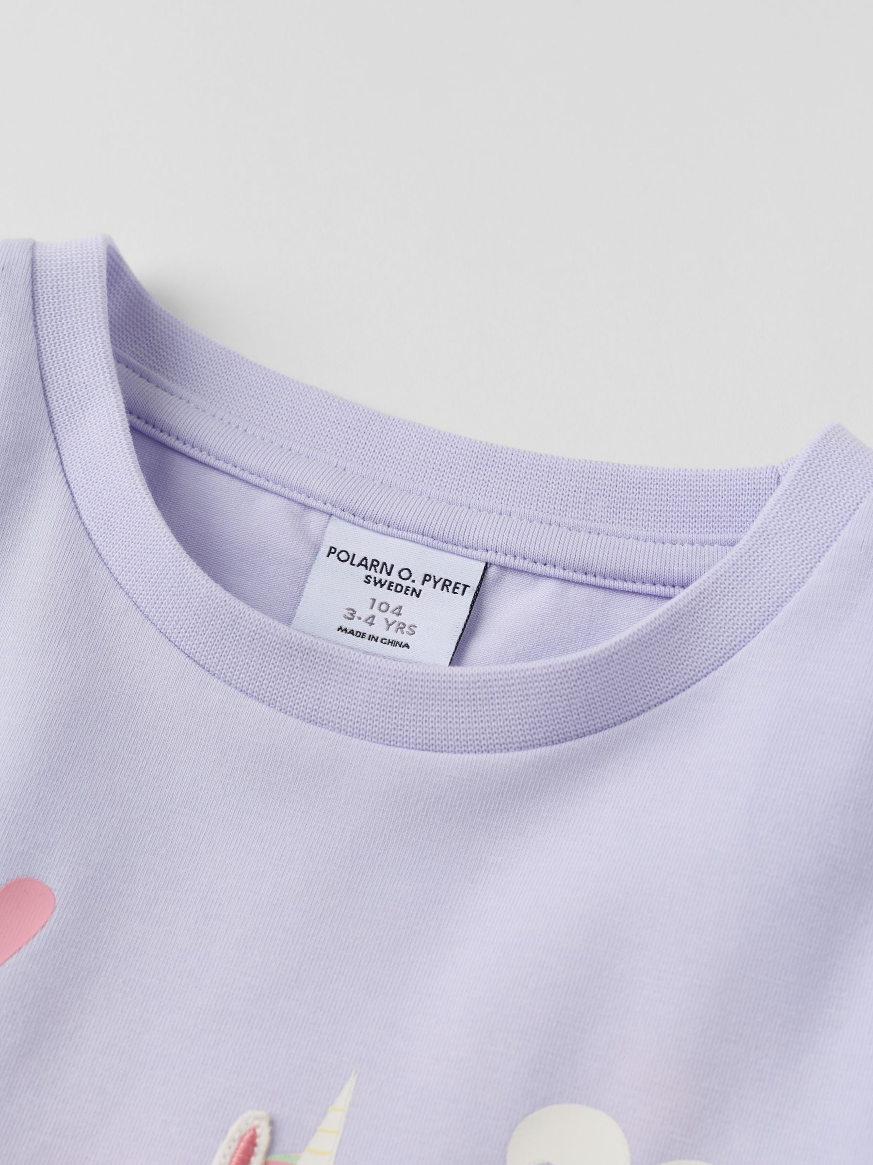 Dsiney Kidz - Polarn O. Pyret Purple Long Sleeve Unicorn Top image 3