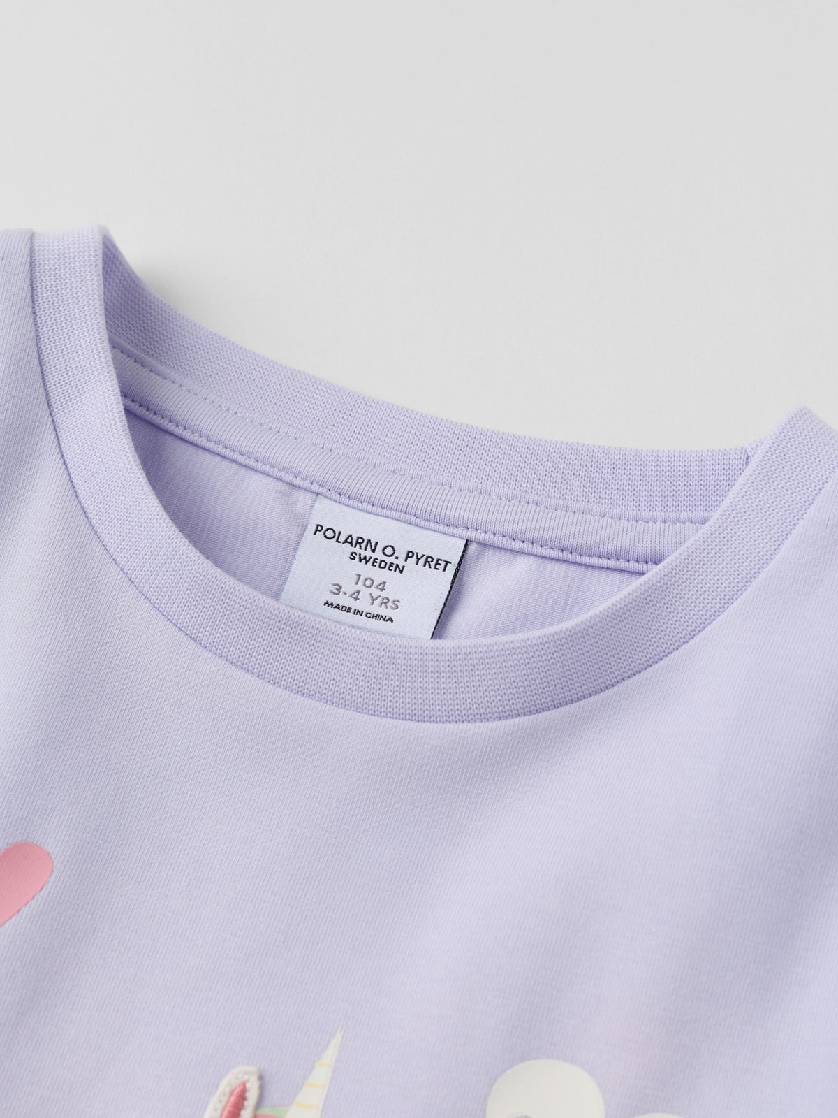 Dsiney Kidz - Polarn O. Pyret Purple Long Sleeve Unicorn Top image 3