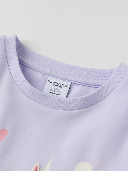 Dsiney Kidz - Polarn O. Pyret Purple Long Sleeve Unicorn Top image 3