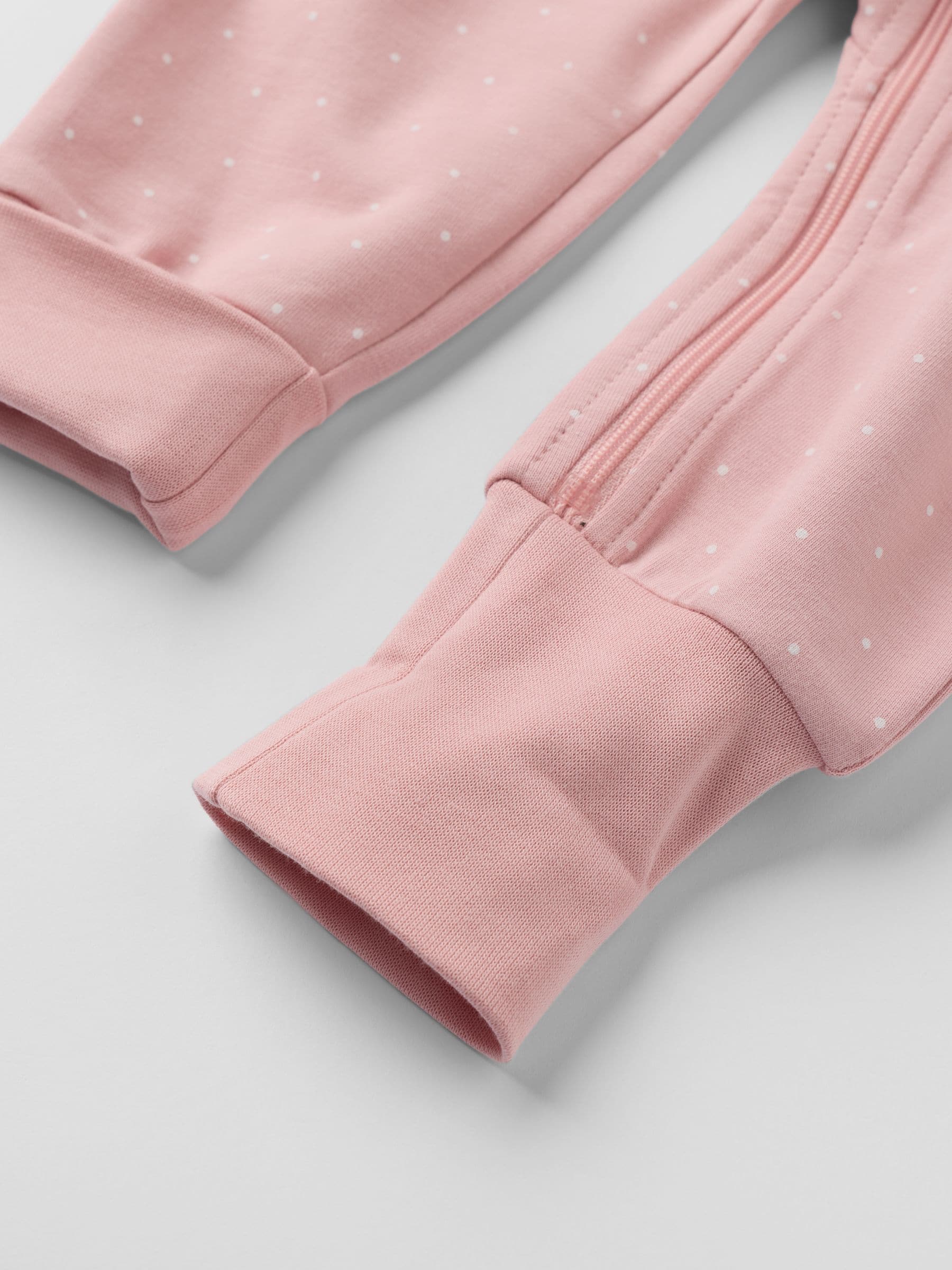 Polarn O. Pyret Pink Overall Spot Baby Pramsuit image 3