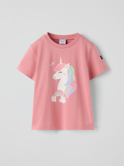 Dsiney Kidz - Polarn O. Pyret Pink Printed T-Shirt image 1