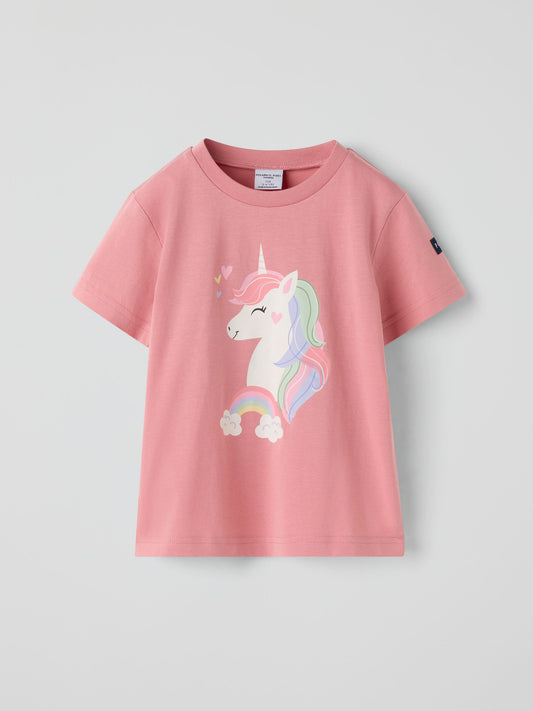 Dsiney Kidz - Polarn O. Pyret Pink Printed T-Shirt image 1