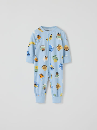 Polarn O. Pyret Blue Overall Breakfast Pyjamas - image 1