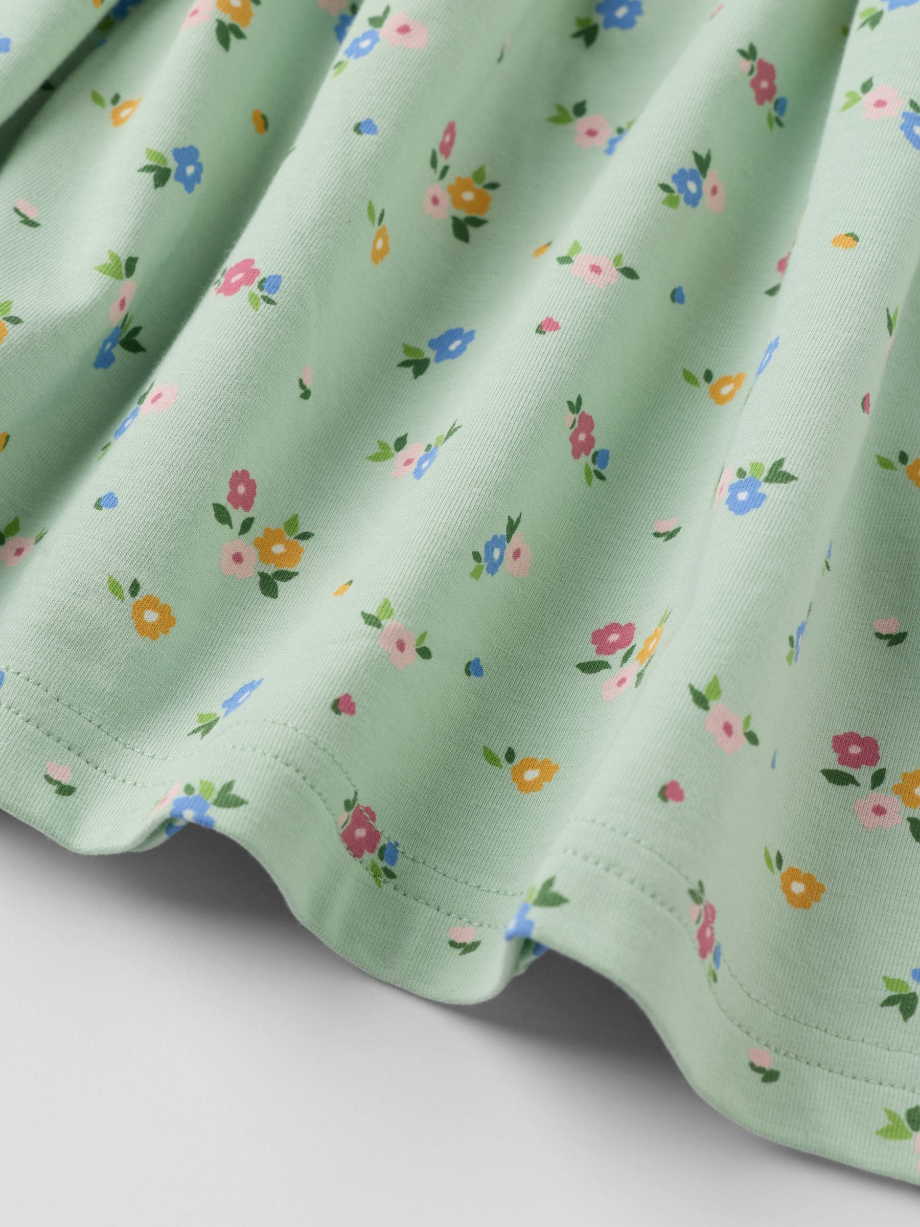 Dsiney Kidz - Polarn O. Pyret Green Long Sleeve Floral Dress image 3