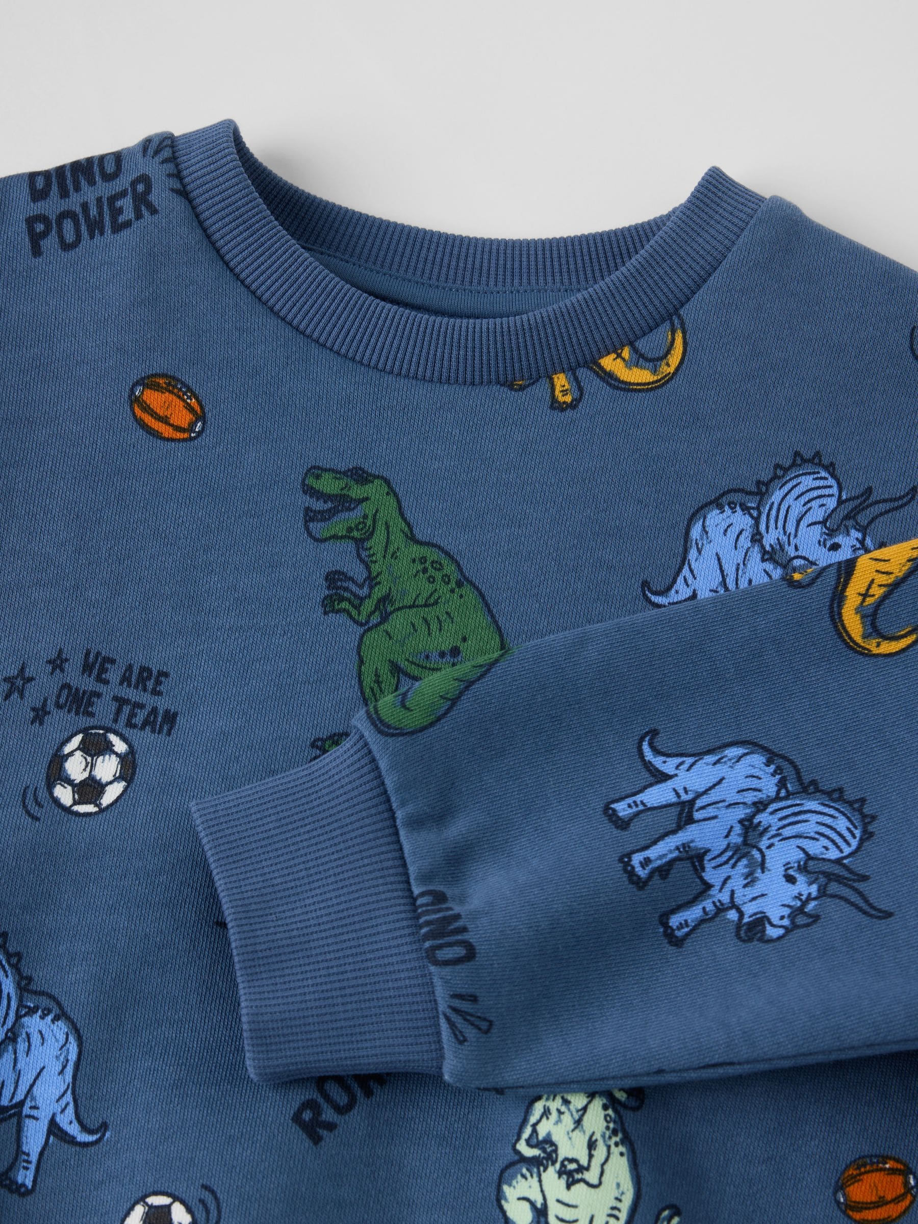 Dsiney Kidz - Polarn O. Pyret Blue Dinosaurs Sweatshirt image 2