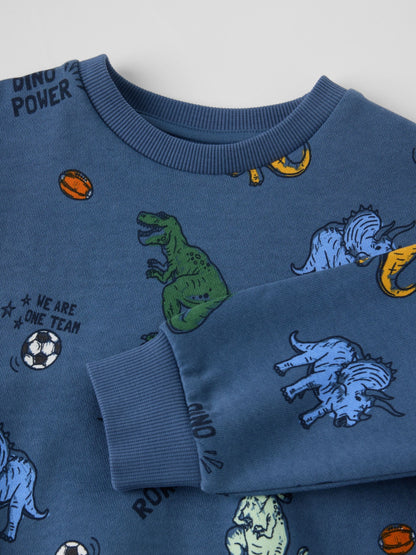 Dsiney Kidz - Polarn O. Pyret Blue Dinosaurs Sweatshirt image 2