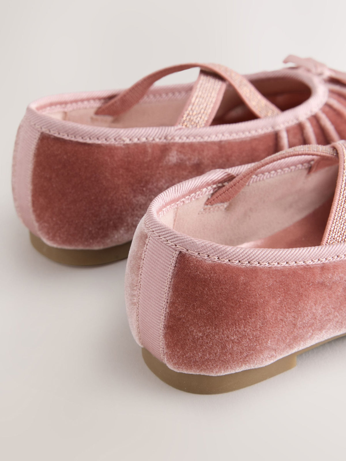 Blush Pink Velvet Ruched Ballet Shoes - image 4