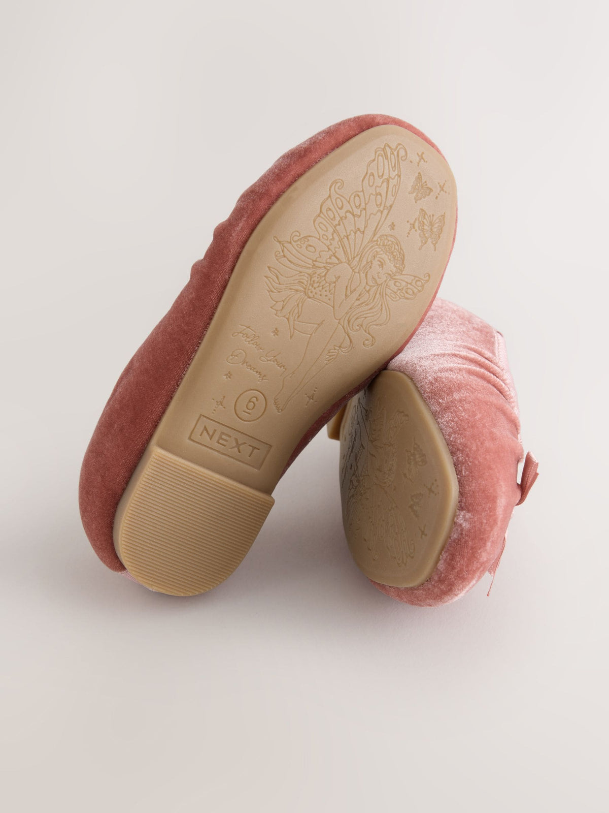 Blush Pink Velvet Ruched Ballet Shoes - image 5
