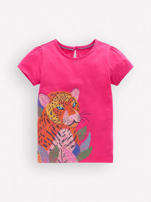 Boden Pink Puff Sleeve Superstitch Top image 1