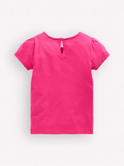 Boden Pink Puff Sleeve Superstitch Top image 2