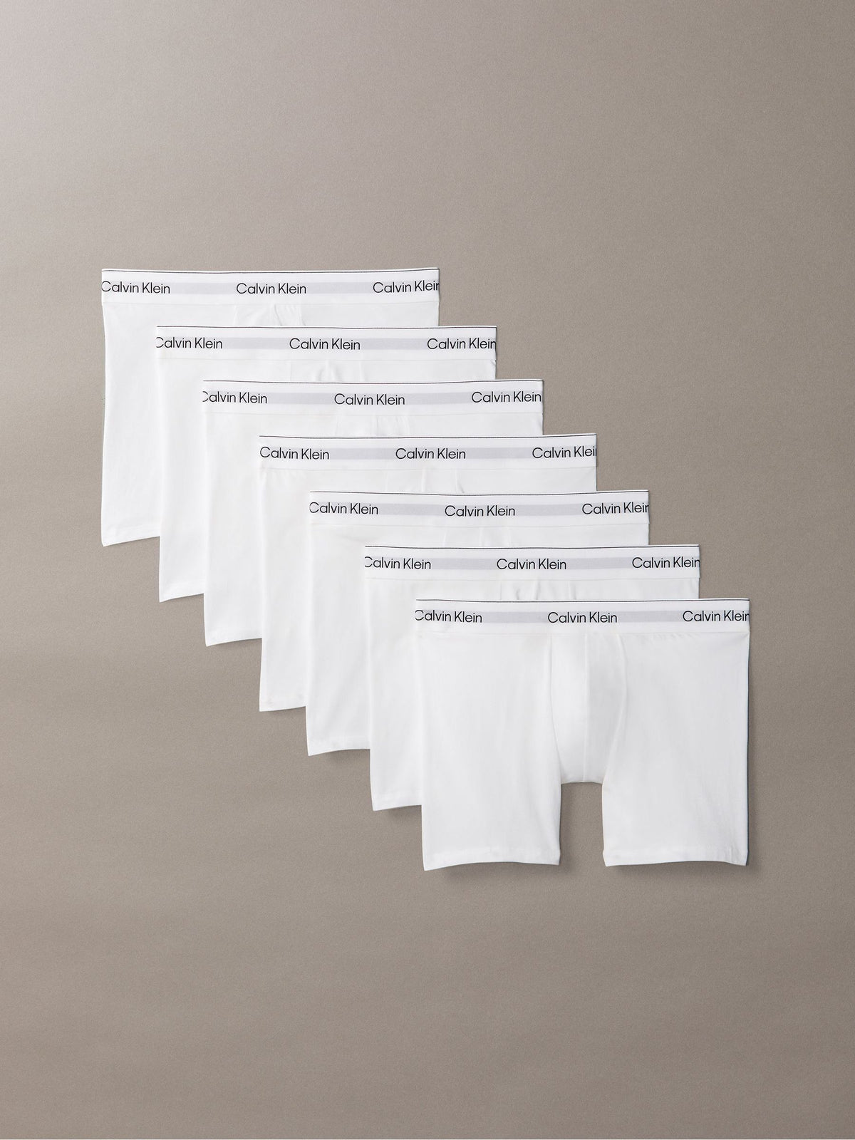 Dsiney Kidz - Calvin Klein White Boxer Briefs - Icon Cotton Stretch 7 Pack image 1