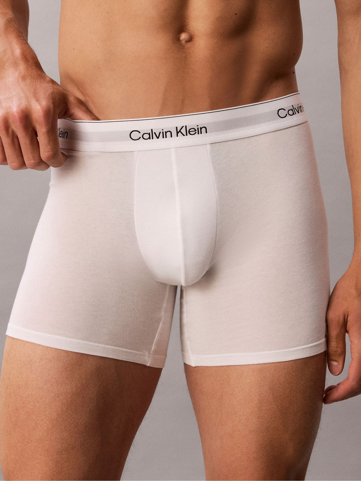 Dsiney Kidz - Calvin Klein White Boxer Briefs - Icon Cotton Stretch 7 Pack image 5