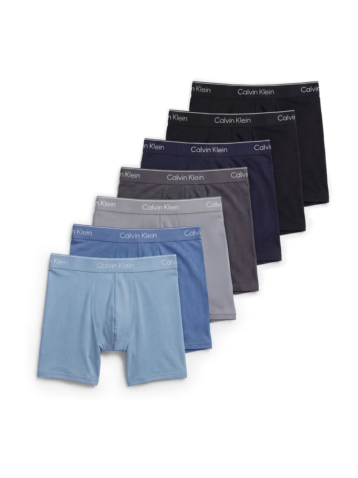 Dsiney Kidz - Calvin Klein Blue Multicolour Boxer Briefs - Icon Cotton Stretch 7 Pack image 1