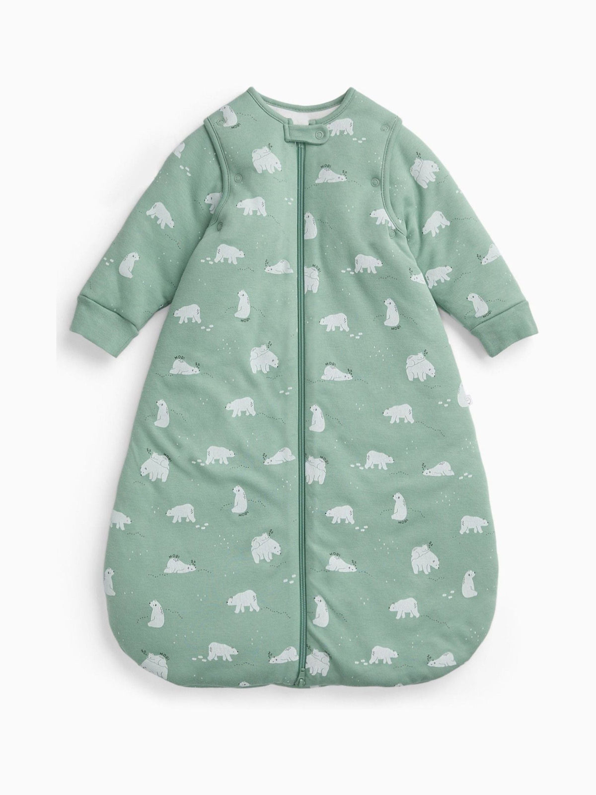 MORI Green Polar Bear Long Sleeve Front Opening Sleeping Bag 2.5 TOG - image 5