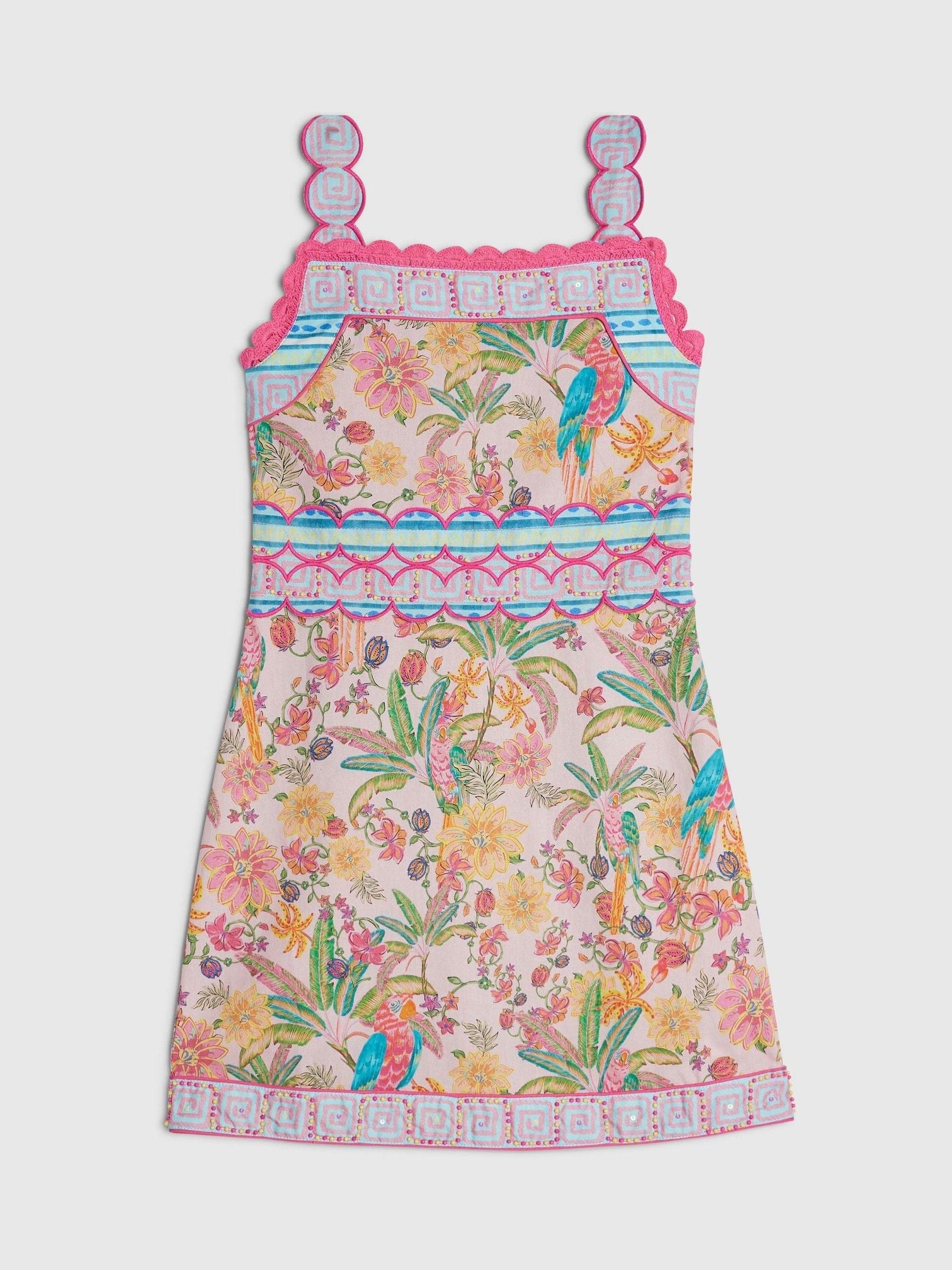 Dsiney Kidz - River Island Pink Beaded Parrot Dress image 1