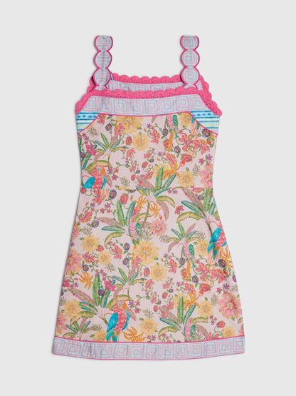 Dsiney Kidz - River Island Pink Beaded Parrot Dress image 2