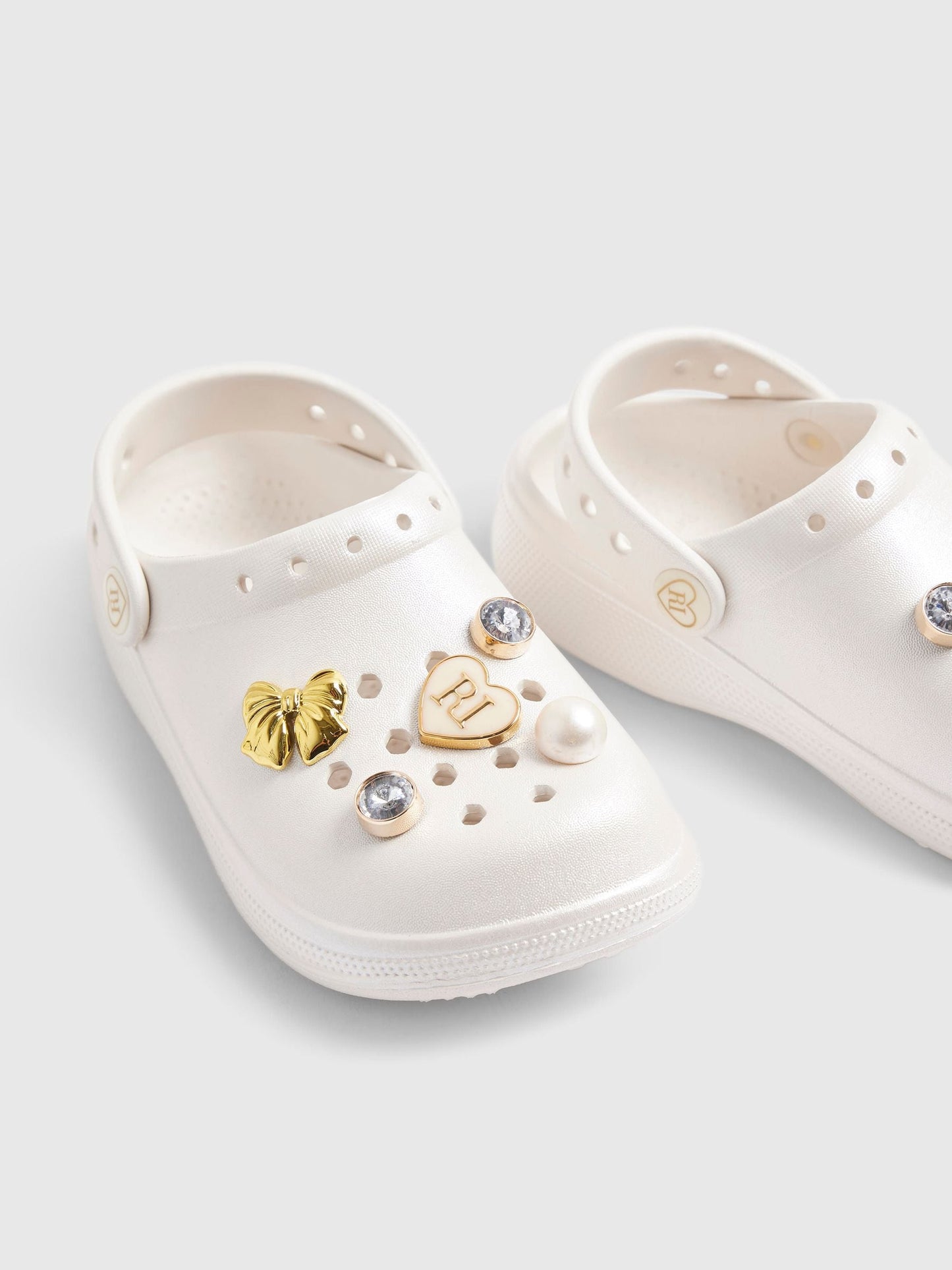 River Island White Occasion Gem Clogs image 3