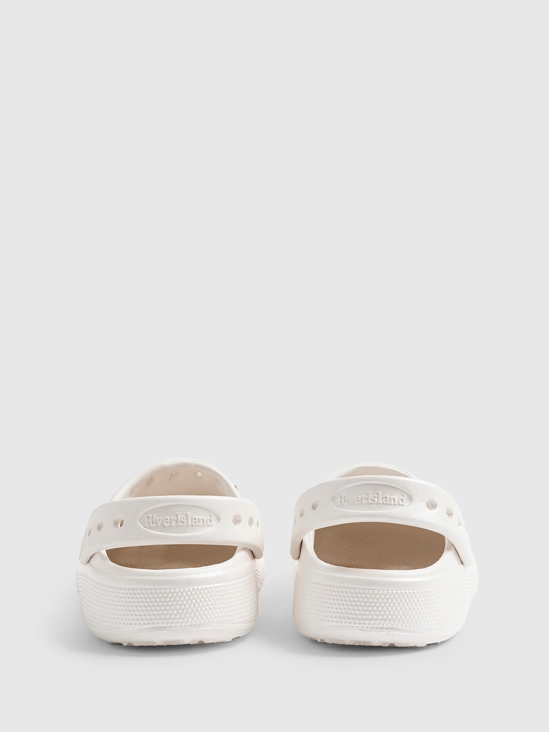 River Island White Occasion Gem Clogs image 5