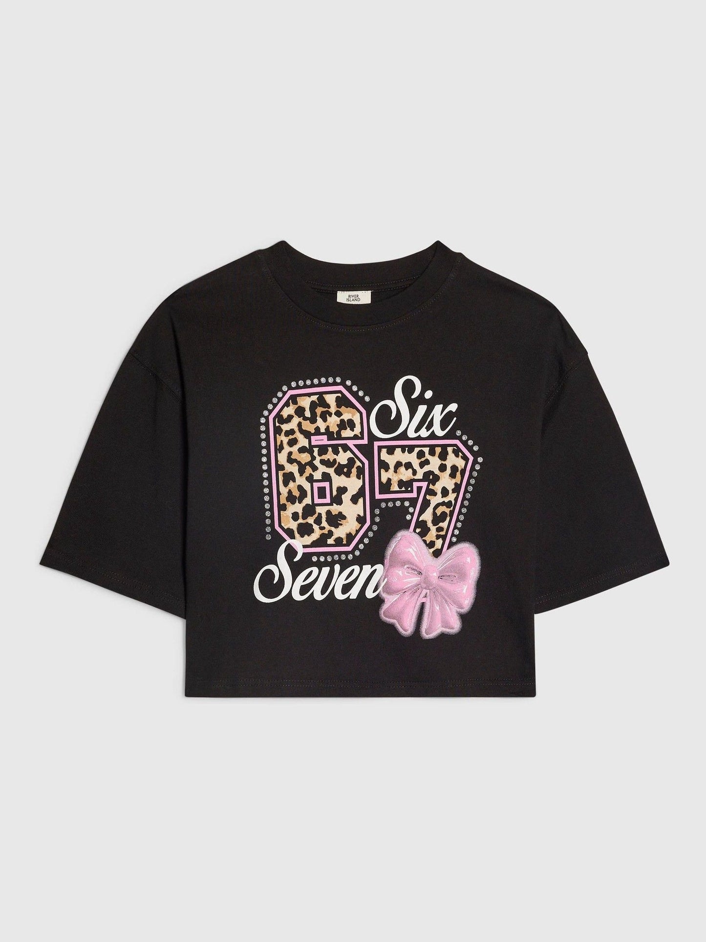 Dsiney Kidz - River Island Black 67 Crop T-Shirt image 1