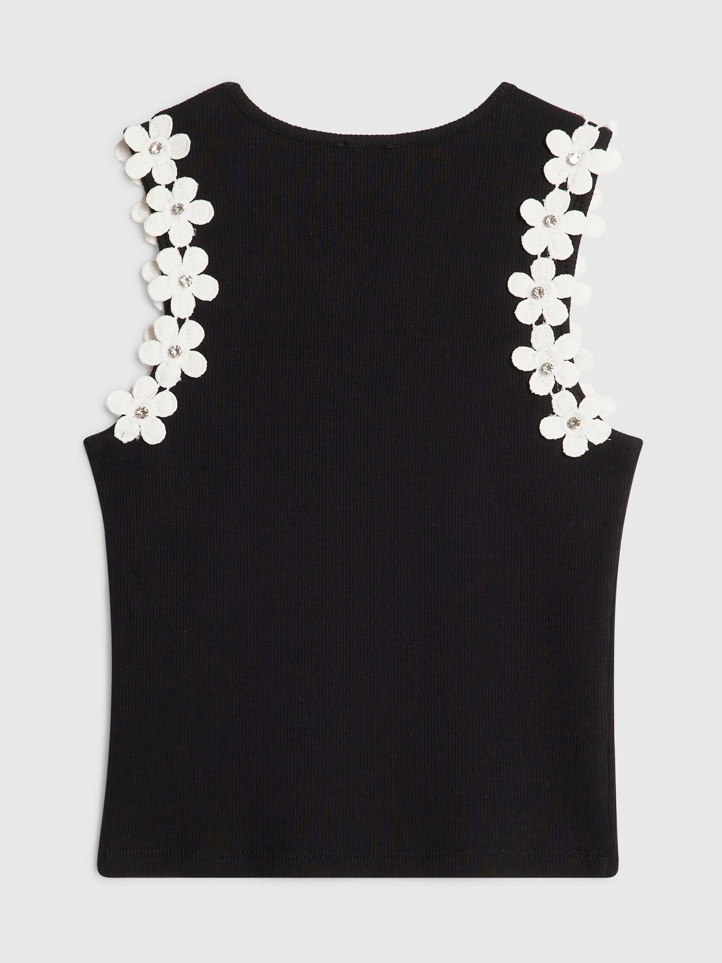 Dsiney Kidz - River Island White Flower Trim Tank Top image 2