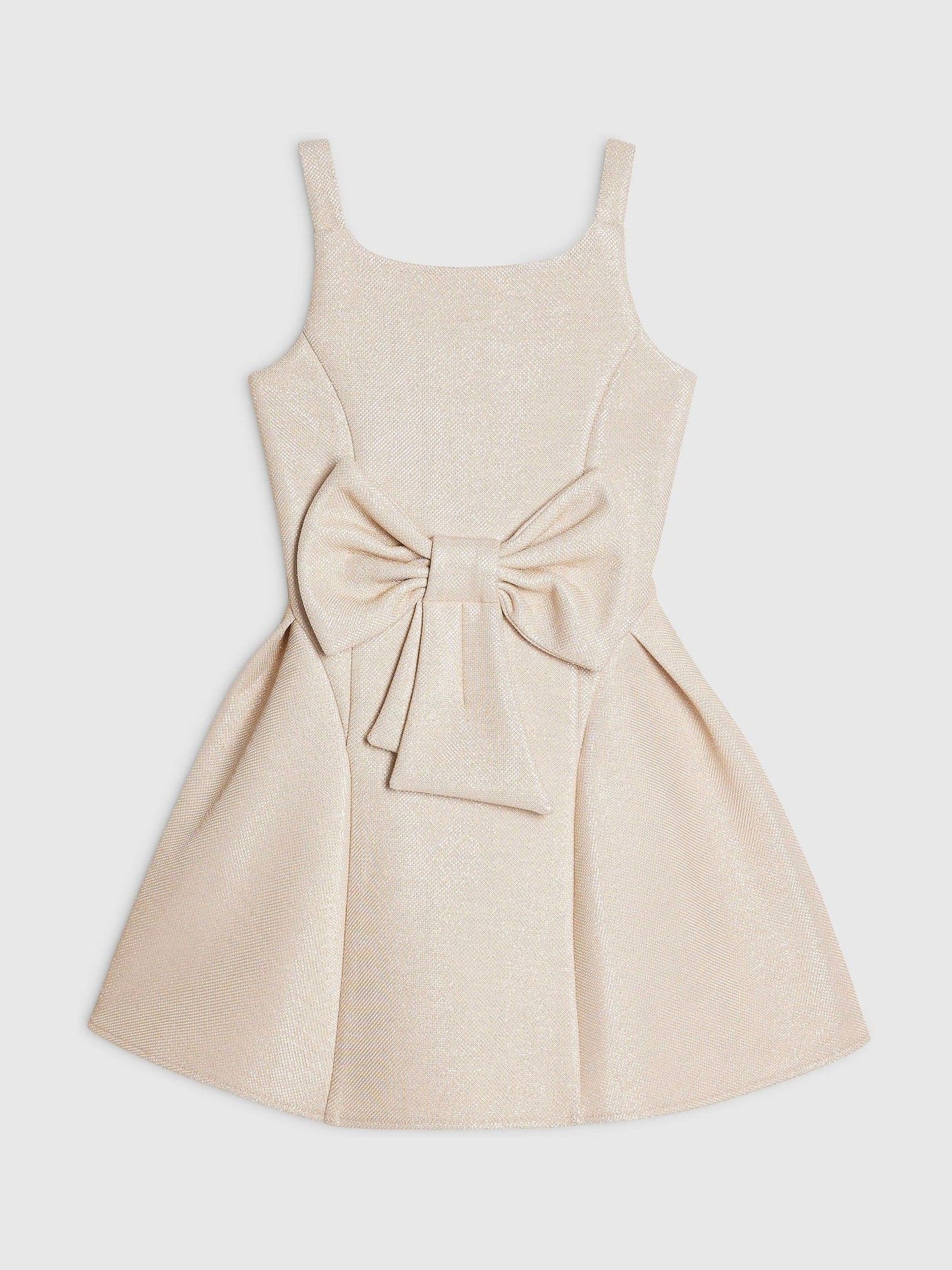Dsiney Kidz - River Island Brown Glitter Bow Scuba Dress image 2