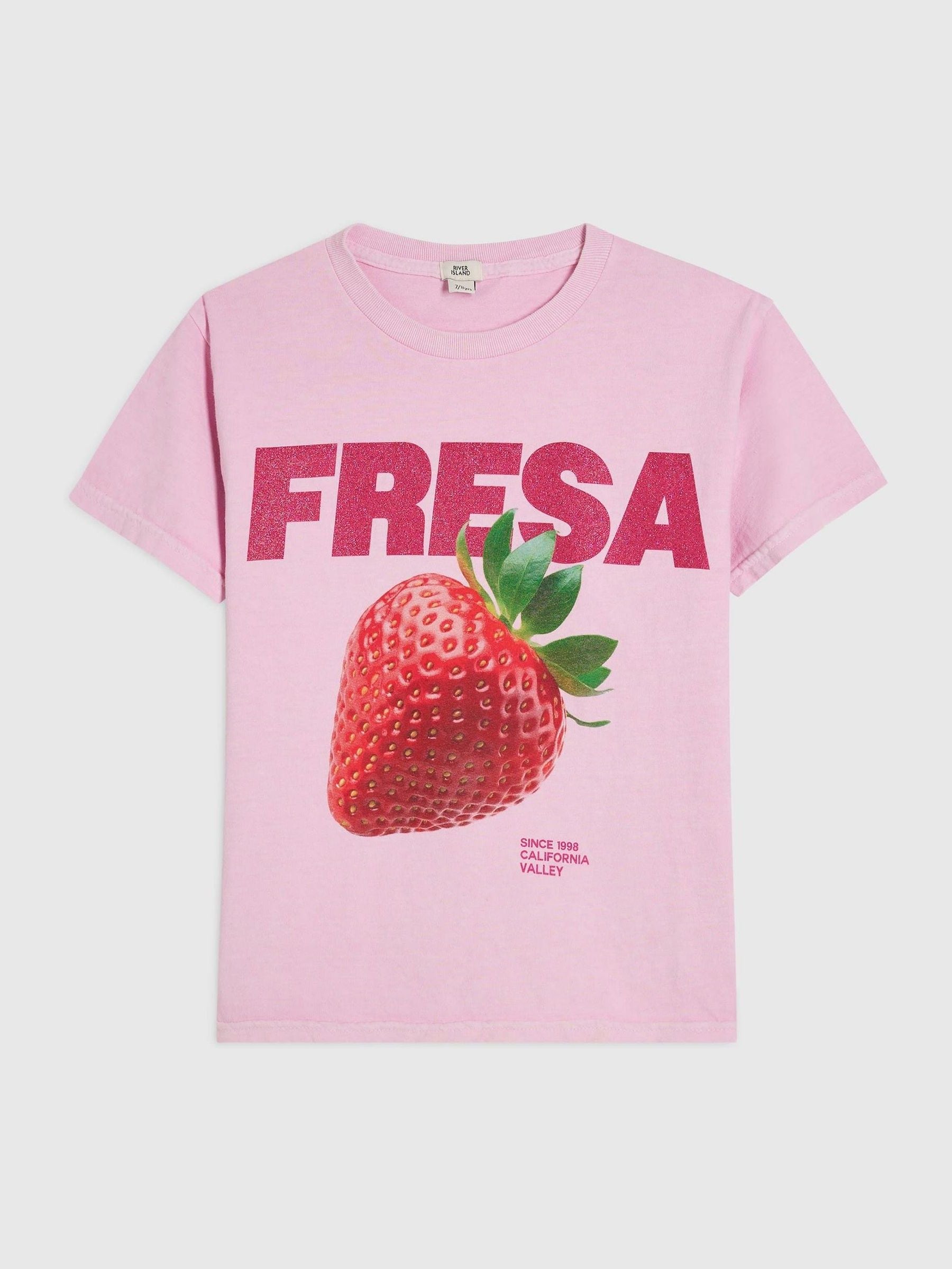 Dsiney Kidz - River Island Pink Fresha Strawberry T-Shirt image 1