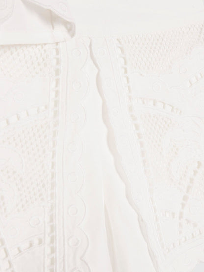River Island White Palm Waistcoat Shirt & Shorts Set image 4