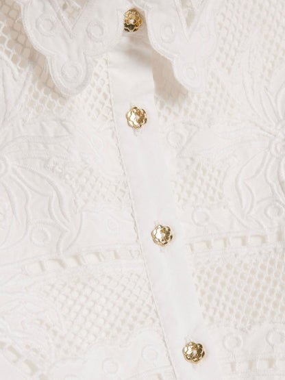 River Island White Palm Waistcoat Shirt & Shorts Set image 5