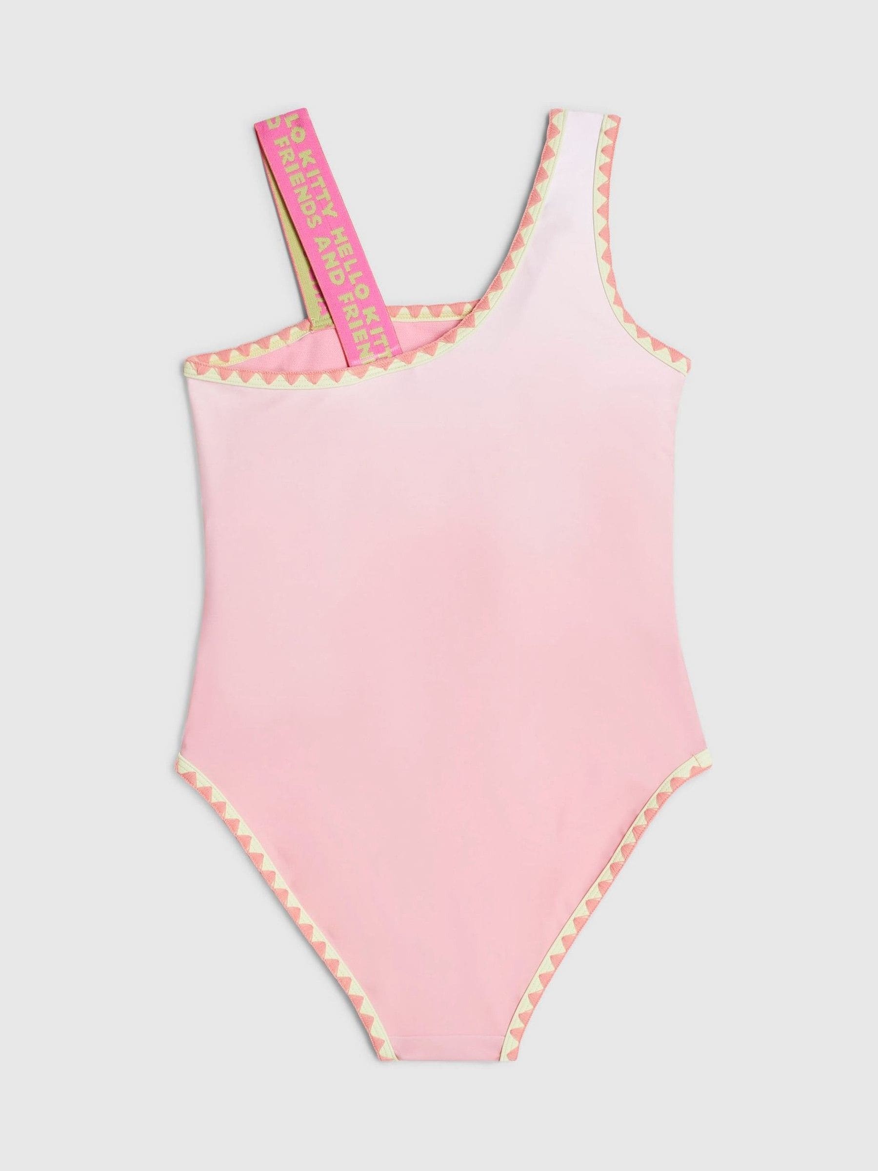 Dsiney Kidz - River Island Pink Hello Kitty Asymmetric Swimsuit image 2