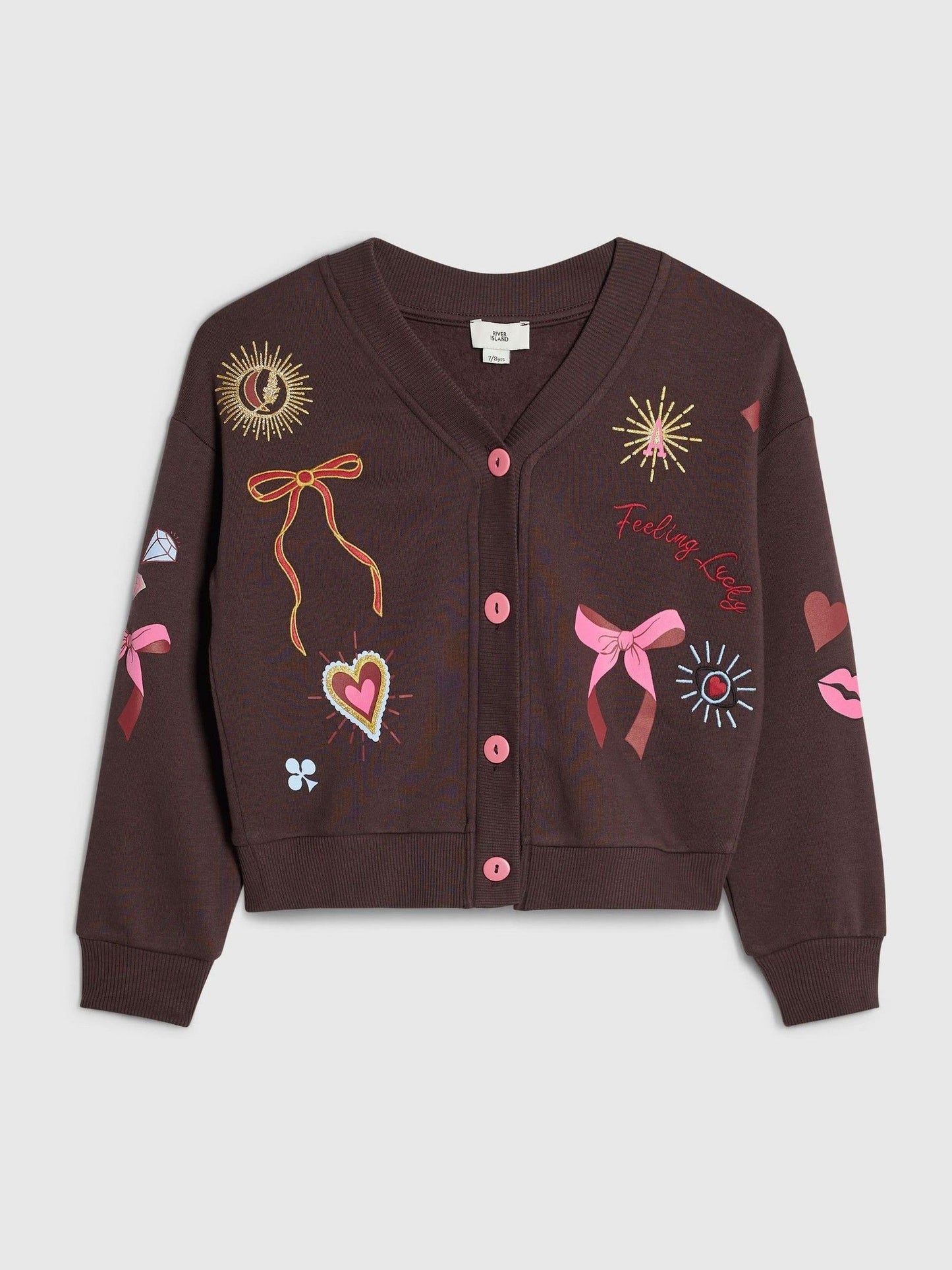 Dsiney Kidz - River Island Brown Icon Cardigan image 1