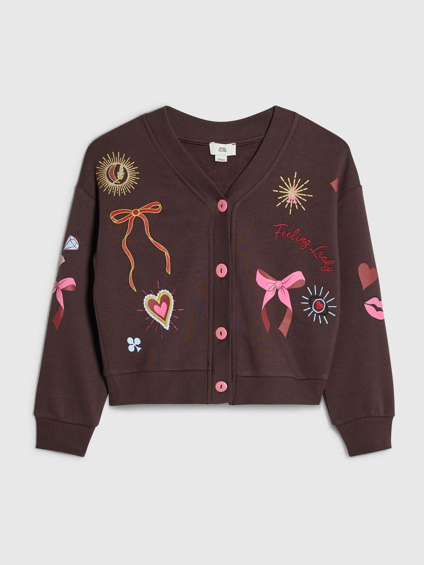 Dsiney Kidz - River Island Brown Icon Cardigan image 1