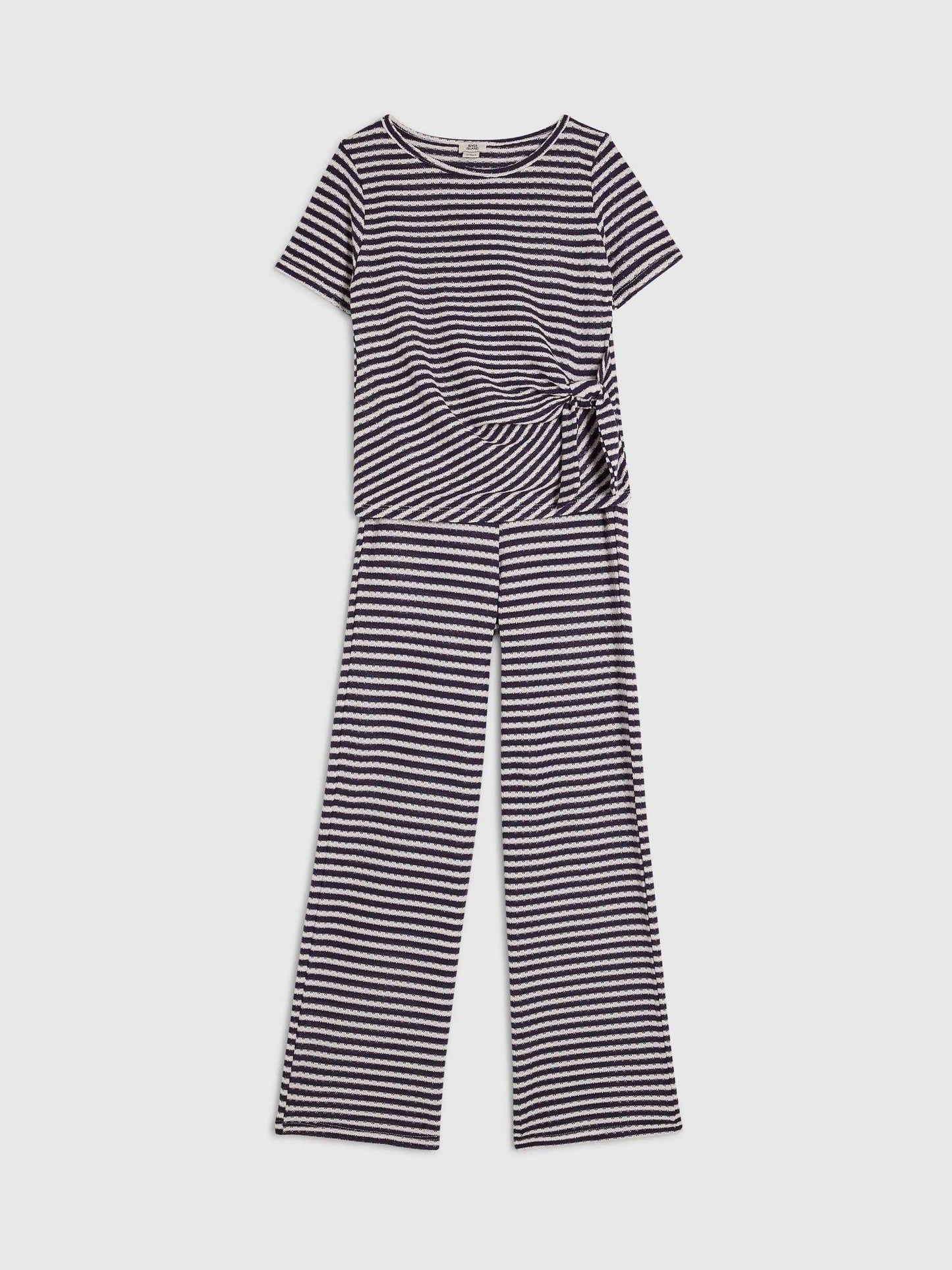 Dsiney Kidz - River Island Blue Stripe Textured Tie Top & Short Set image 3