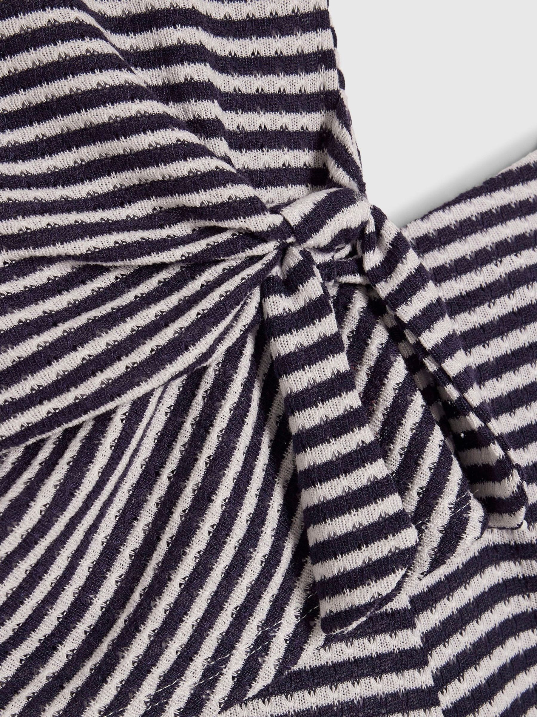 Dsiney Kidz - River Island Blue Stripe Textured Tie Top & Short Set image 4