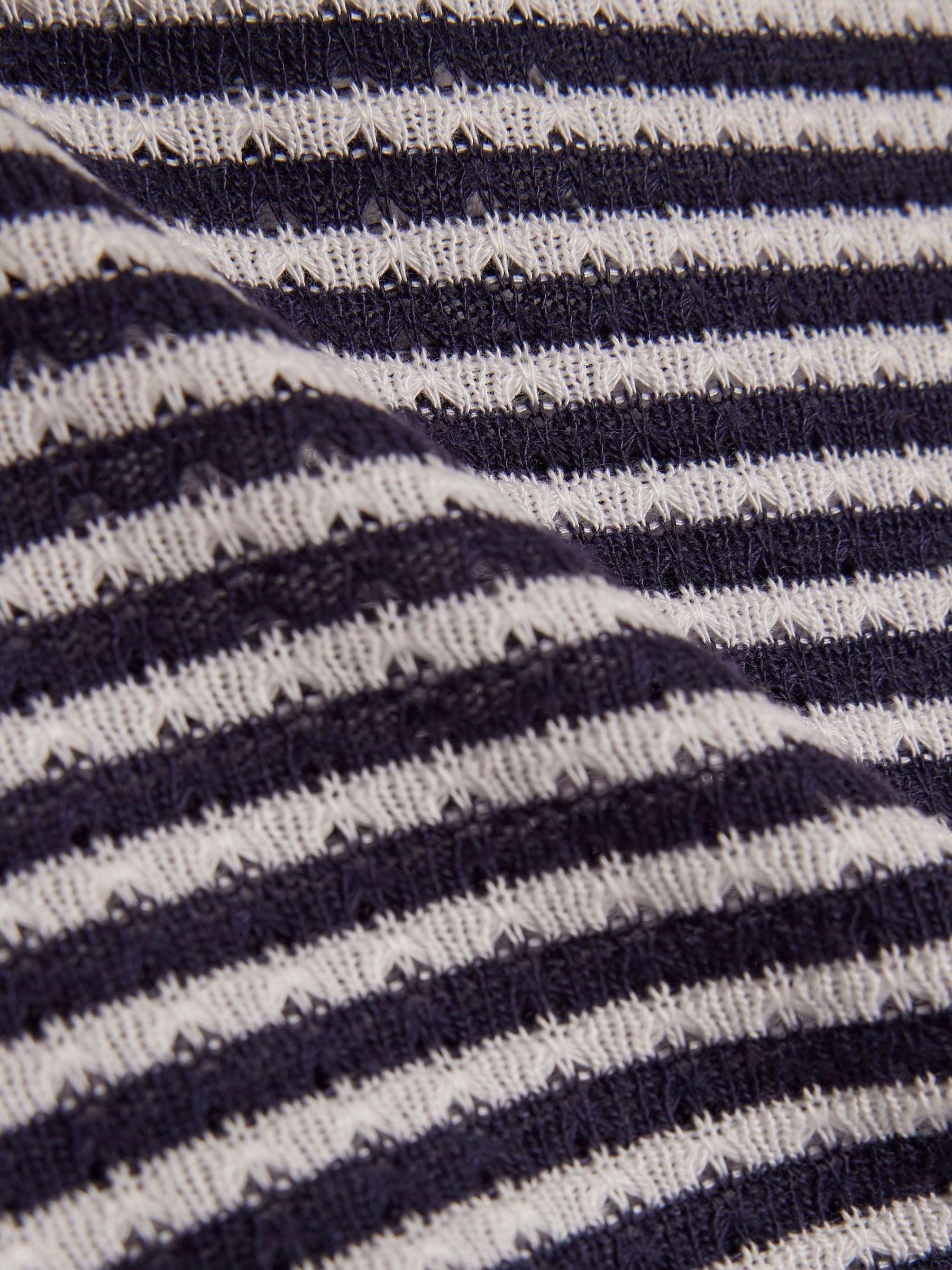 Dsiney Kidz - River Island Blue Stripe Textured Tie Top & Short Set image 5