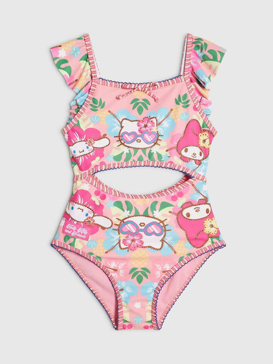 Dsiney Kidz - River Island Pink Hello Kitty Cutout Swimsuit image 1