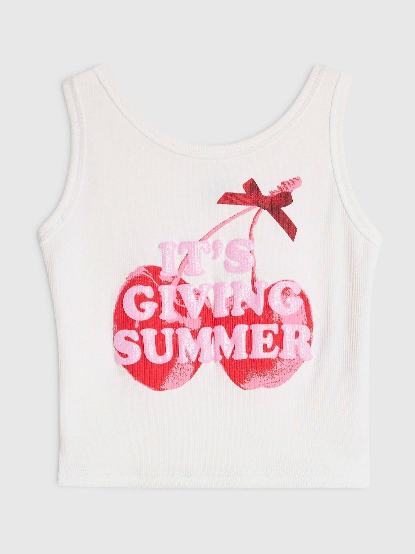 Dsiney Kidz - River Island White Its Giving Summer Tank Top image 1