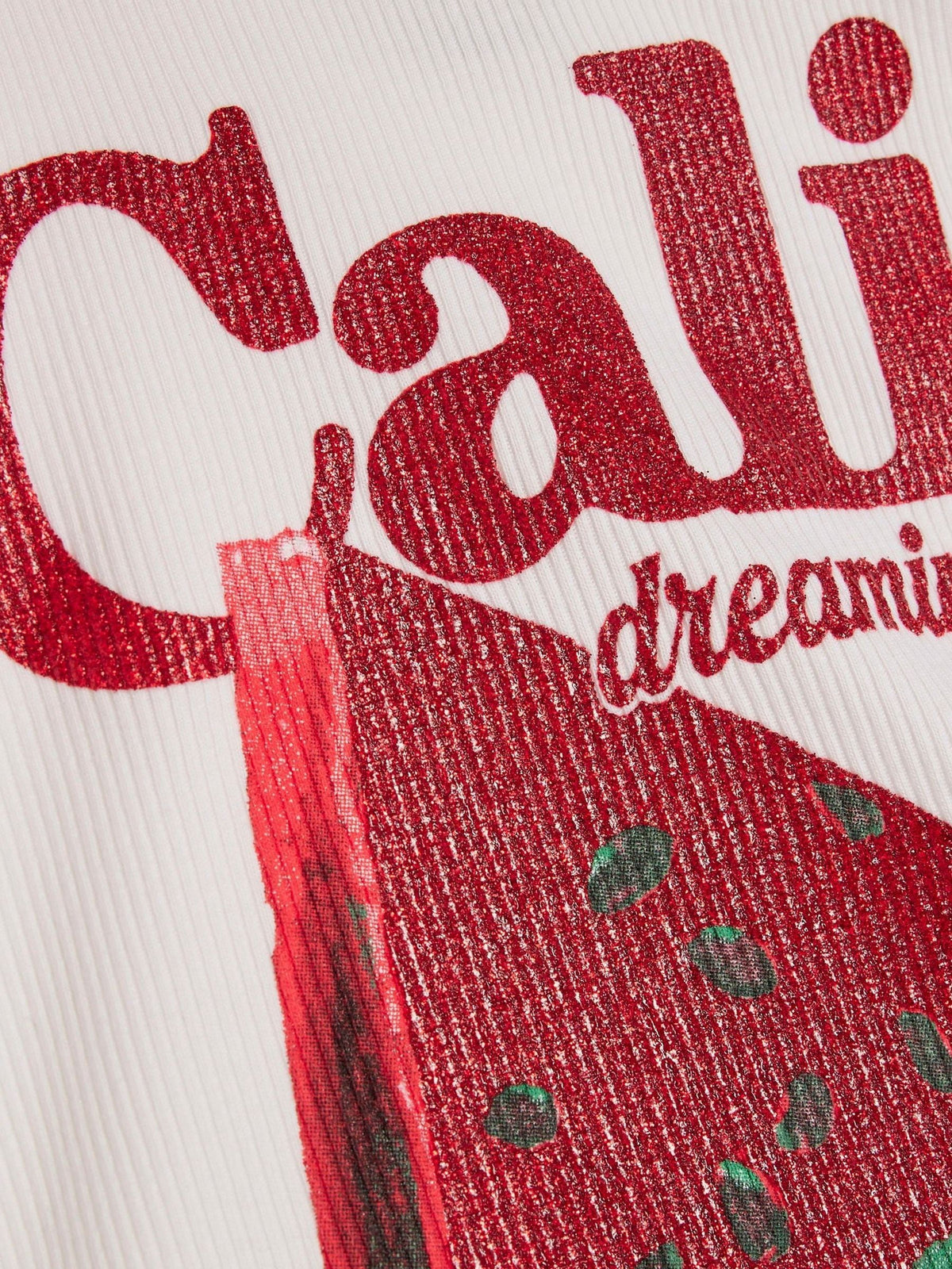 Dsiney Kidz - River Island White Glitter Strawberry Tank Top image 4
