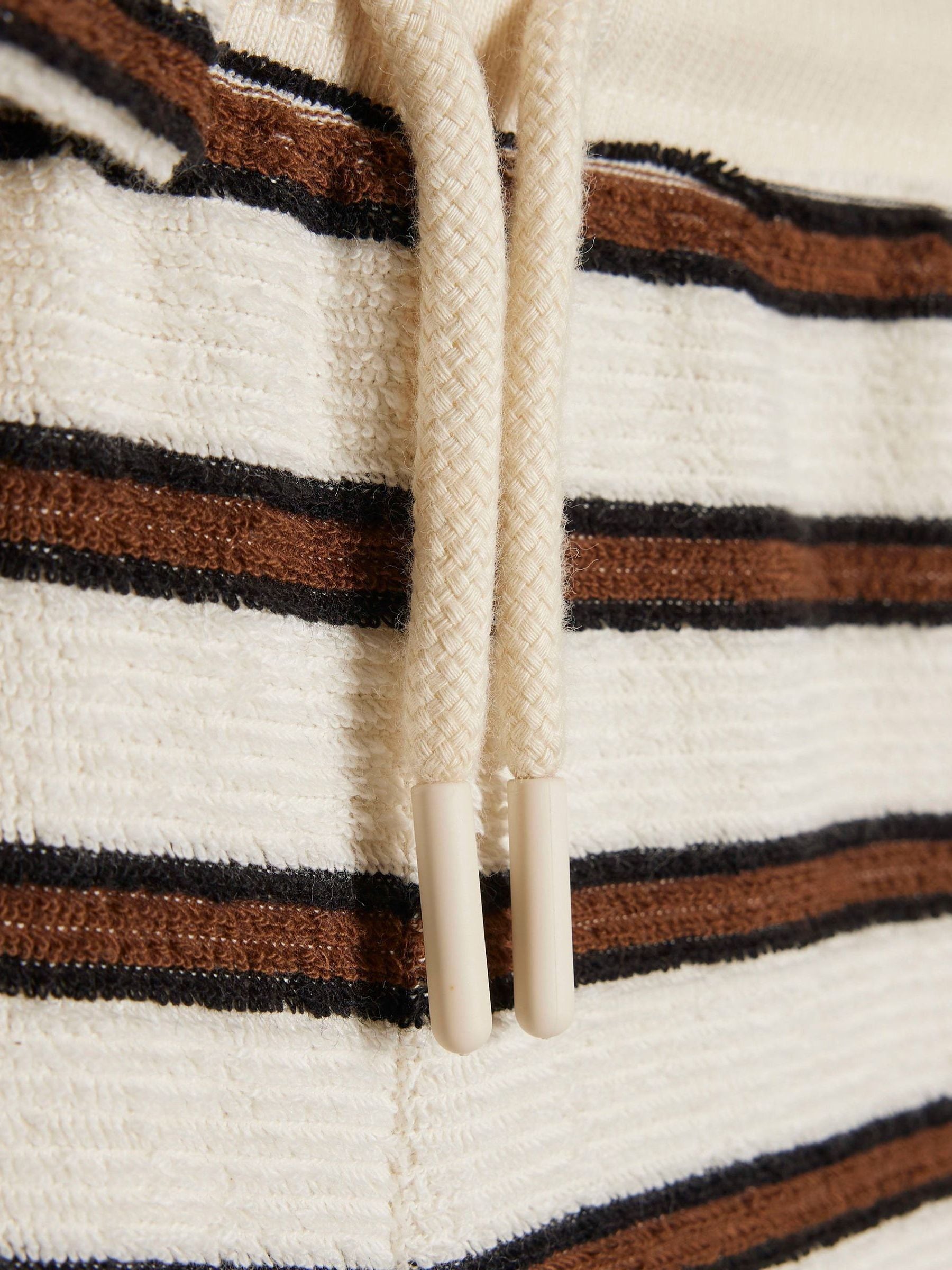 River Island Brown Stripe Towelling Top & Shorts Set image 4