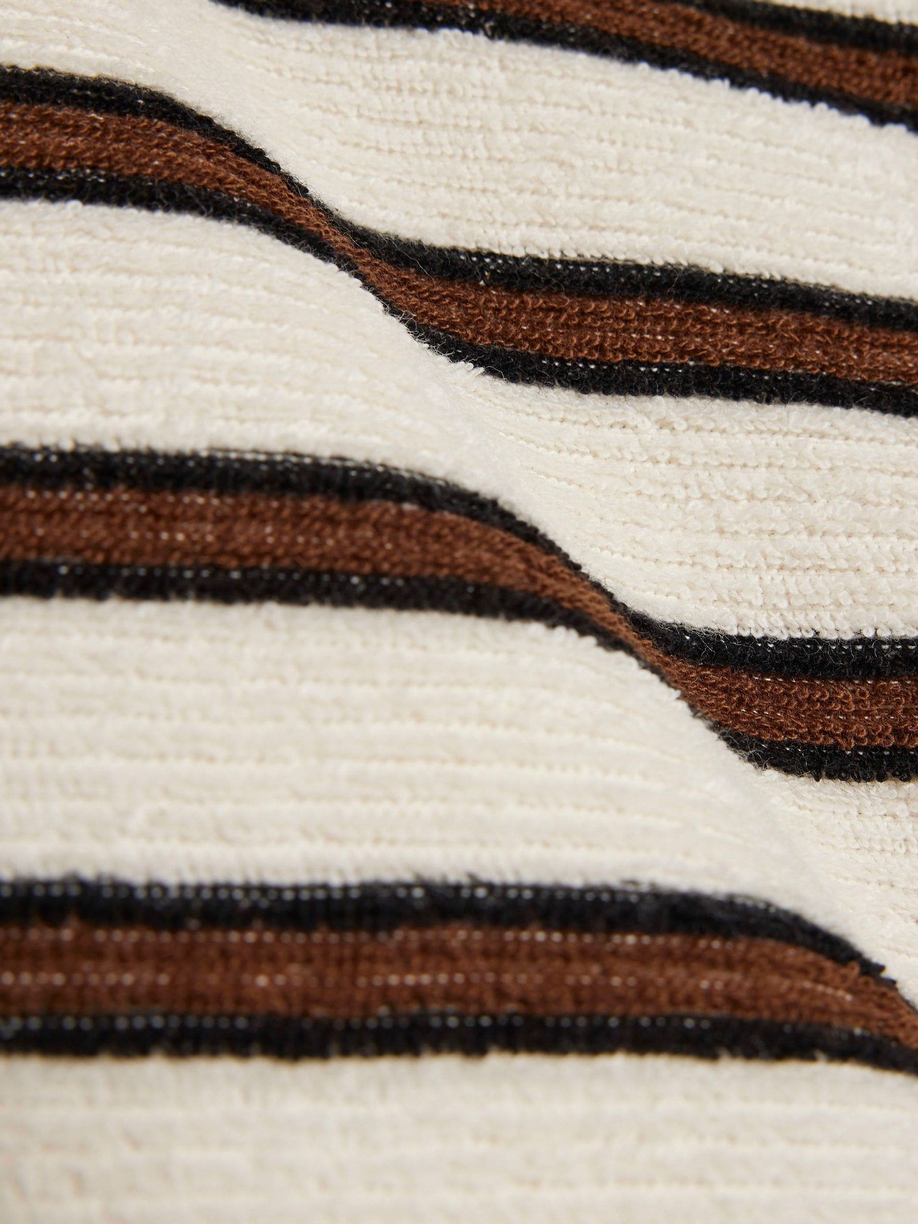 River Island Brown Stripe Towelling Top & Shorts Set image 5