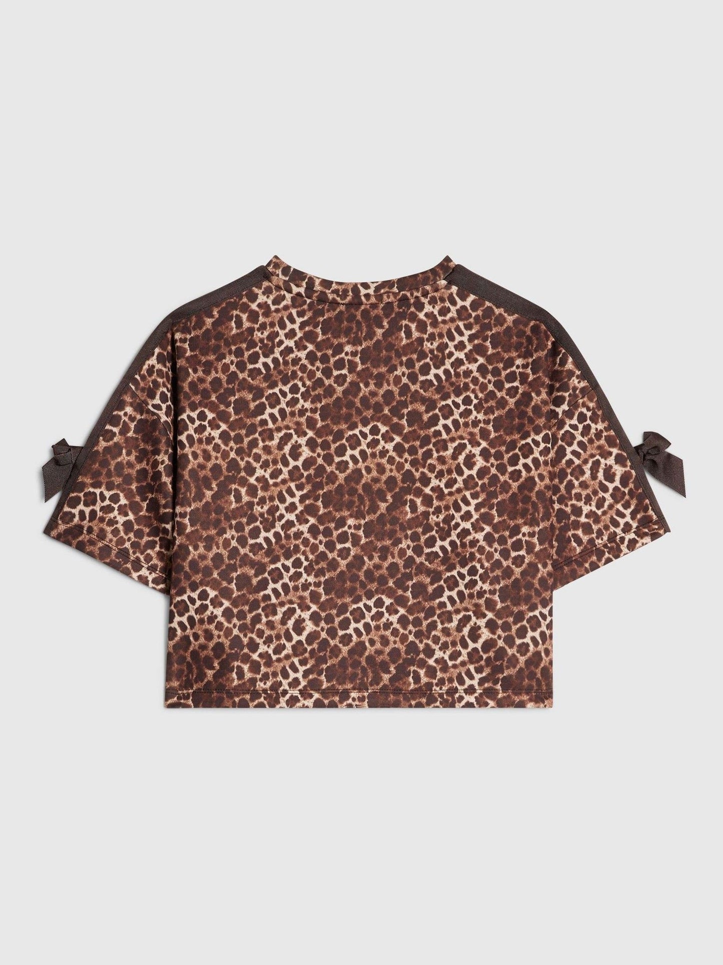 Dsiney Kidz - River Island Brown Premium Leopard Print Boxy Fit T-Shirt image 2